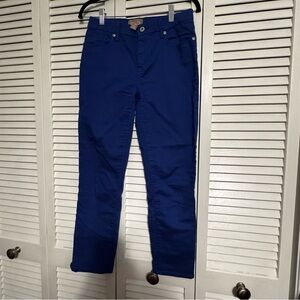 Chico’s 00 Sapphire Blue Stretch Ankle Pants – Slim Fit Everyday Classic